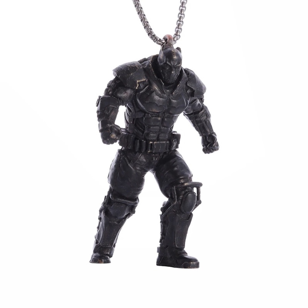 Cyber Superhero Dark Knight Fighter Anime Comics Streetwear Pendant & 60cm Chain